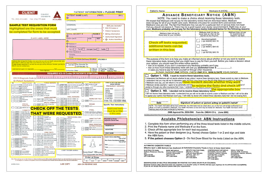 Billing advanced beneficiary notices aculabs inc